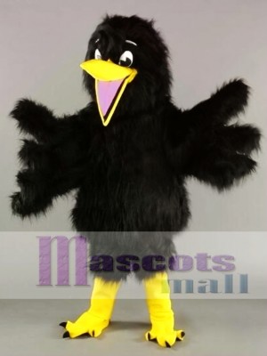Cuervo de peluche negro Disfraz de mascota