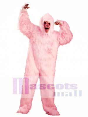 Amo el mono gorila rosado Disfraz de mascota
