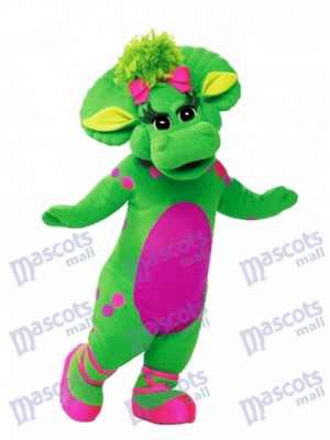 Barney Baby Bop Triceratops verde Disfraz de mascota