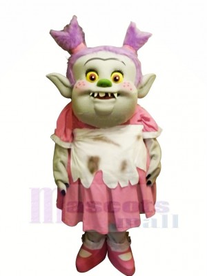 Trolls con vestido rosa Disfraz de mascota