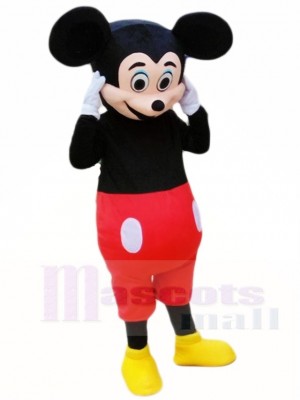 Mickey Mouse en pantalones cortos rojos Disfraz de mascota