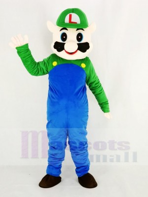 Super Mario Luigi con abrigo verde Disfraz de mascota