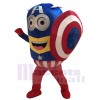 Captain America Esbirros con escudo Disfraz de mascota Dibujos animados
