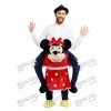 Minnie Mouse a cuestas Llévame Seguir adelante Ratón Disfraz de mascota