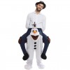 A cuestas Frozen Olaf Llévame Seguir adelante Halloween Navidad Disfraz de mascota para Adulto/Niño