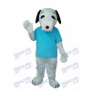 Blue T-shirt Snoopy Dog Mascot Adult Costume