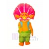 Trolls naranjas con chaleco azul Disfraz de mascota