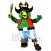 Loro pirata verde Disfraz de mascota