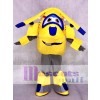 Avión amarillo y azul Donnie Super Wings Disfraz de mascota
