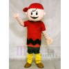 Camiseta roja niño con sombrero rojo Charlie Brown de Snoopy Dog Disfraz de mascota