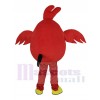 Pájaro enojado rojo disfraz de mascota