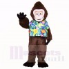 Gorila de verano con camisa de color de flores Disfraz de mascota