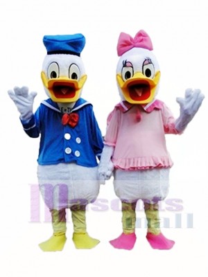 Adulto un par de pato Donald y Daisy Disfraz de mascota