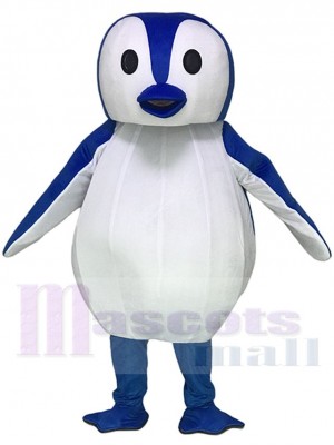 Pingüino azul y blanco Disfraz de mascota