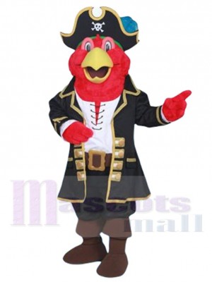 loro pirata Disfraz de mascota Animal en traje negro
