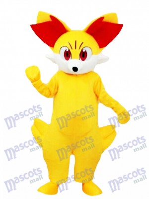 Fennekin zorro amarillo despedido Pokémon GO Disfraz de mascota Dibujos animados