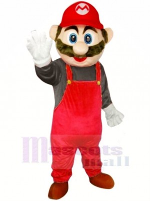 Super Mario con un mono rojo Disfraz de mascota