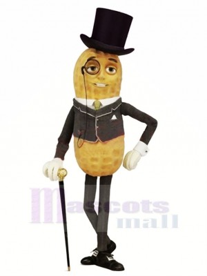 Mr Peanut guapo con sombrero Disfraz de mascota