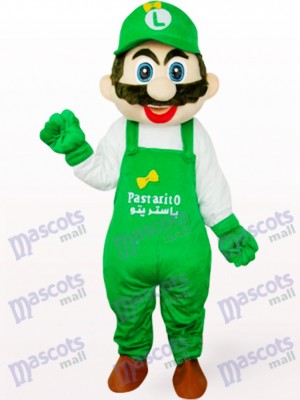Verde Polonia Capitán Mario Anime para adultos Disfraz de mascota
