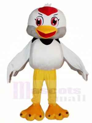 Pájaro blanco Disfraz de mascota