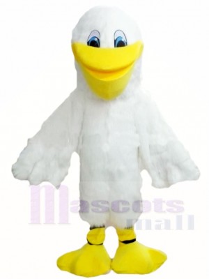 Pájaro pelícano blanco Disfraz de mascota