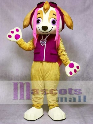 Patrulla de la pata Skye Perro rosa Disfraz de mascota