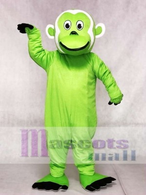 Lindo mono barbudo verde Disfraz de mascota