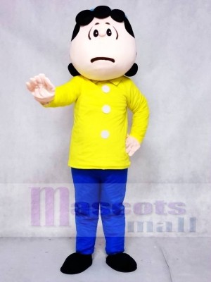 Lucy van Pelt con pantalones azules de Snoopy Dog Disfraz de mascota