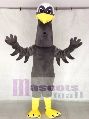 Feroz grulla gris oscuro Disfraz de mascota