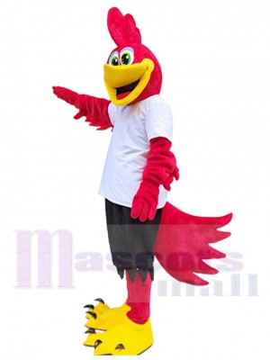 Pájaro Correcaminos Rojo Disfraz de mascota Cabezas de mascota para adultos
