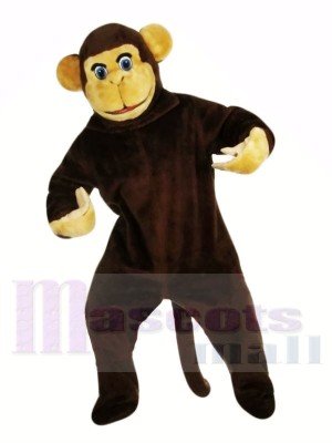 Mono marrón curioso Disfraz de mascota