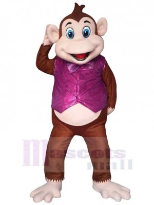 Mono con chaleco morado Disfraz de mascota Animal