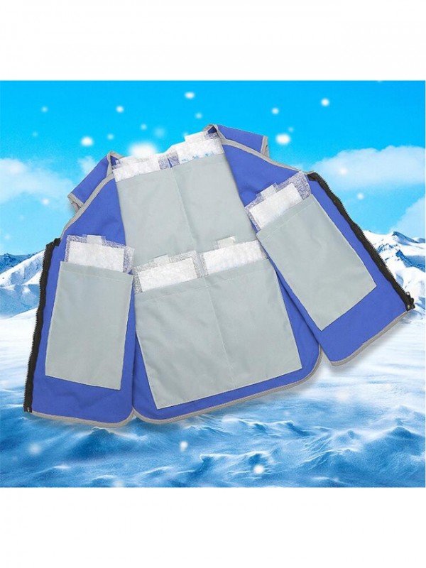 Sistema de refrigeración de chaleco refrigerante con 20 bolsas de hielo para disfraz de mascota