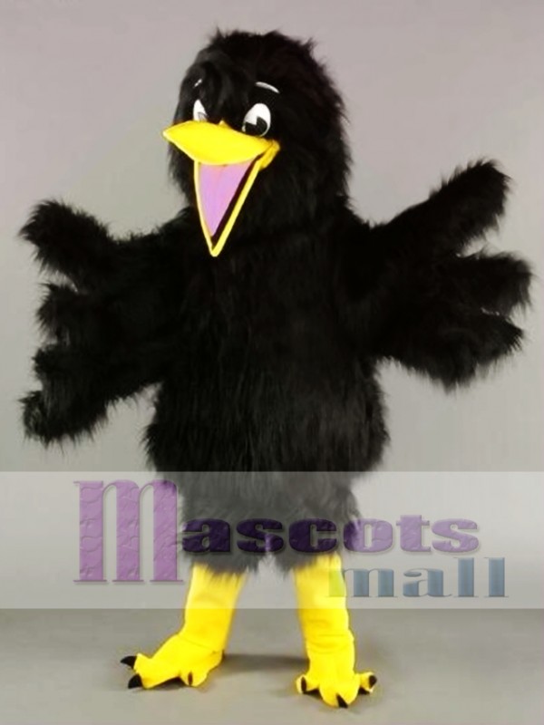 Cuervo de peluche negro Disfraz de mascota