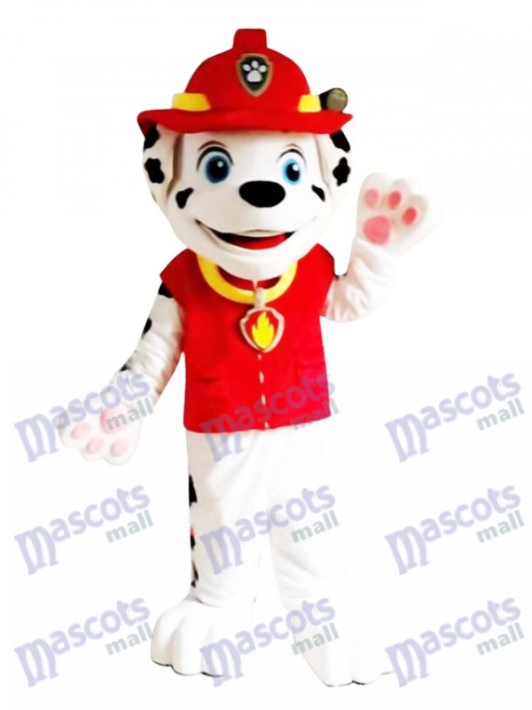 Patrulla de la pata Marshall con ropa roja elegante Disfraz de mascota Paw Patrol