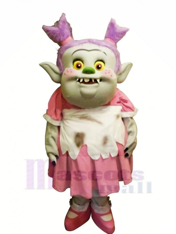 Trolls con vestido rosa Disfraz de mascota