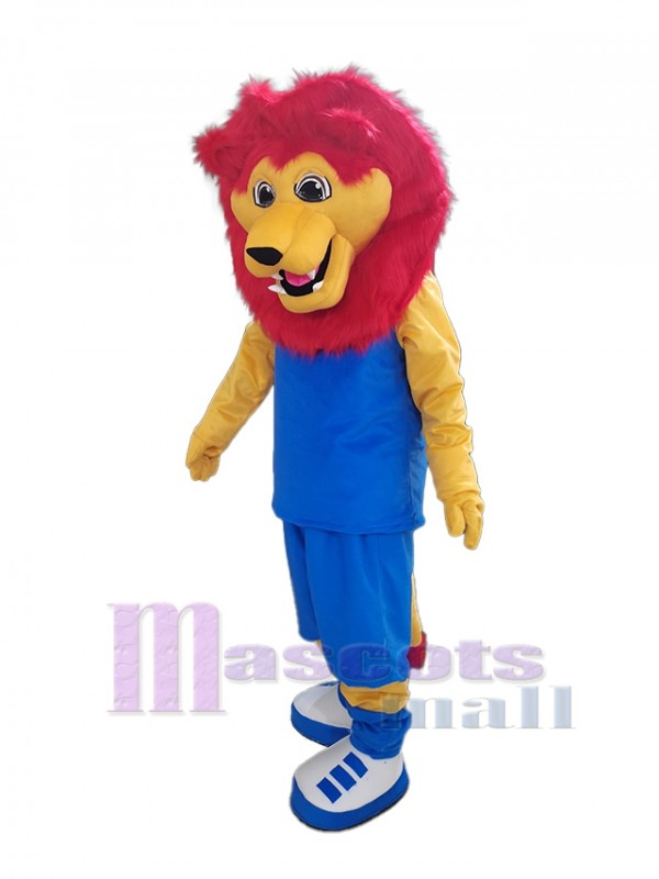 León disfraz de mascota