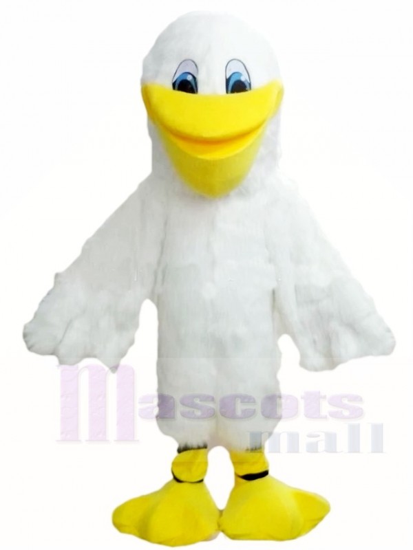 Pájaro pelícano blanco Disfraz de mascota