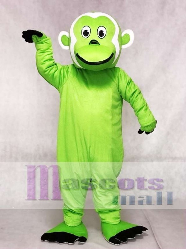 Lindo mono barbudo verde Disfraz de mascota