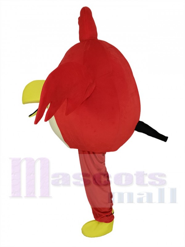 Pájaro enojado rojo disfraz de mascota