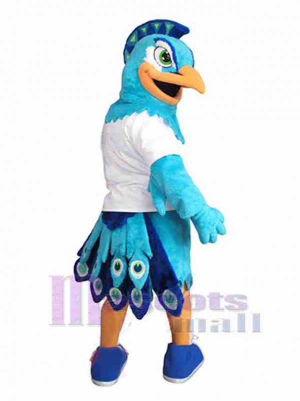 Pájaro pavo real disfraz de mascota